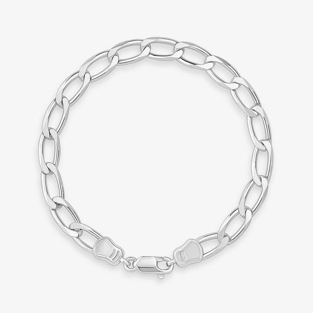 Pulseira Malha Elos em Prata 925 - 23 cm